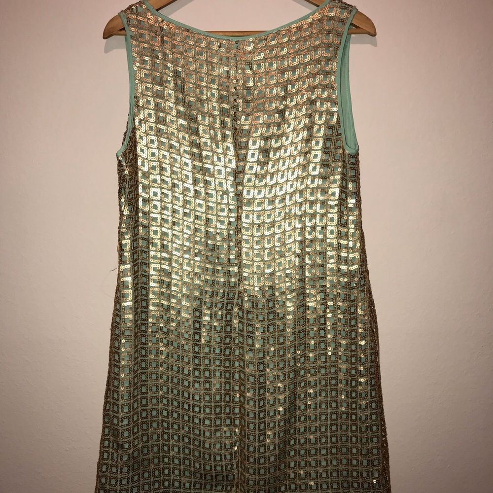 NWT Anthropologie Golden Pane Shift Dress - Picture 4 of 7